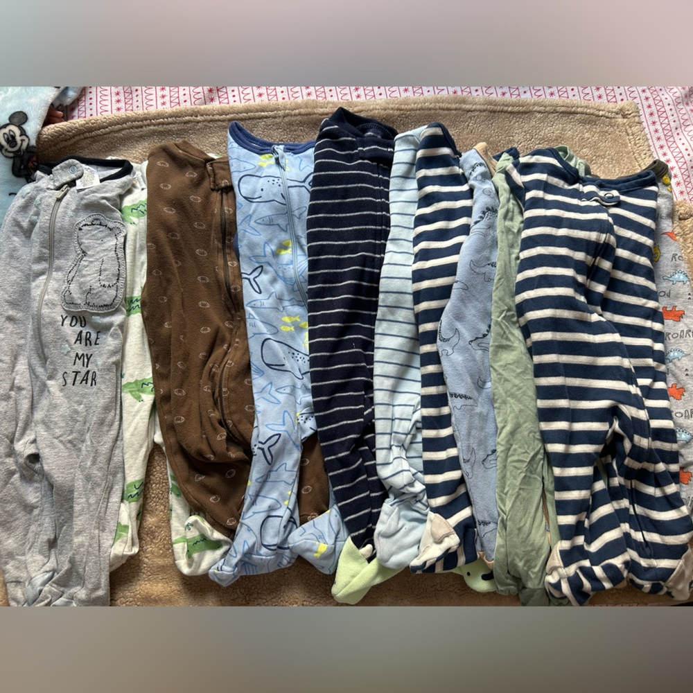 Carter's Assorted Baby Sleepers - Blue, Gray, Brown